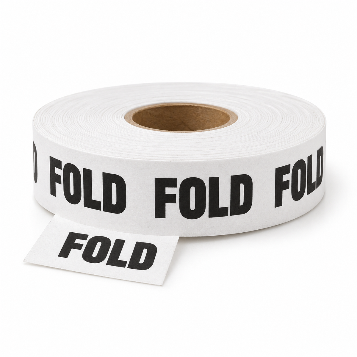 FOLD printed laundry instruction tape in white — product illustration