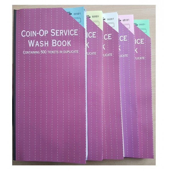 Laundry Ticket (Service Wash) Books 500 Duplicate Tickets - All Colour
