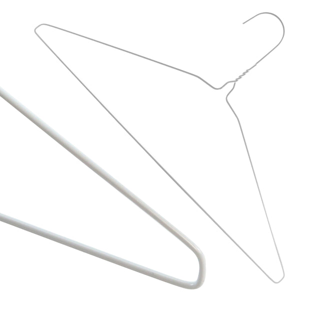 White Wire Dry Cleaning Coat Hangers