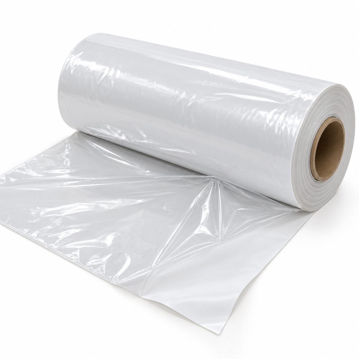 Bi-white polythene garment-cover roll — product illustration
