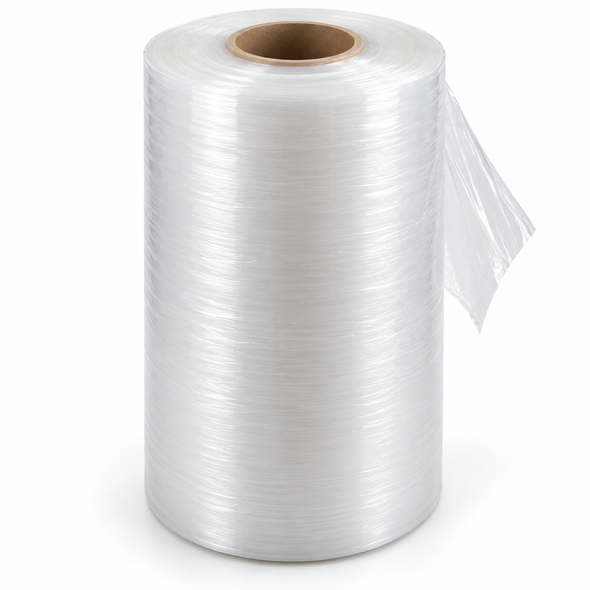 Large clear packaging-film roll — product illustration