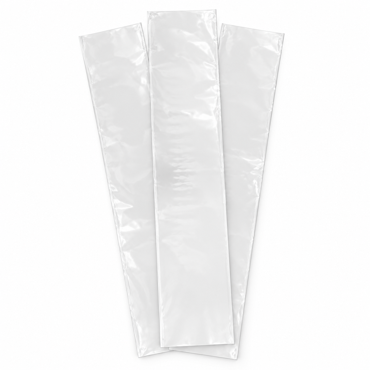 Clear polypropylene tie packaging bags — product illustration