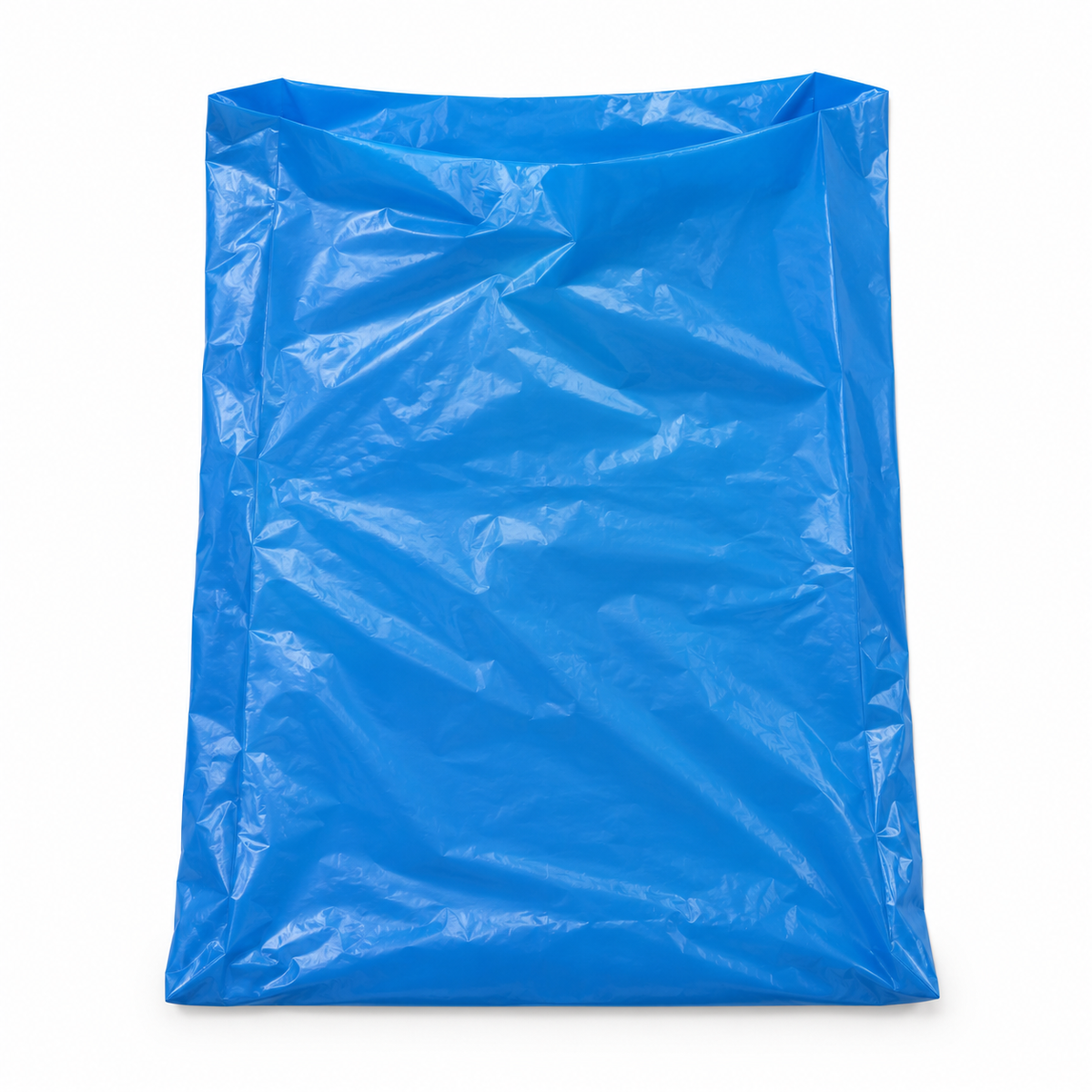 Blue polythene laundry and refuse sack — product illustration