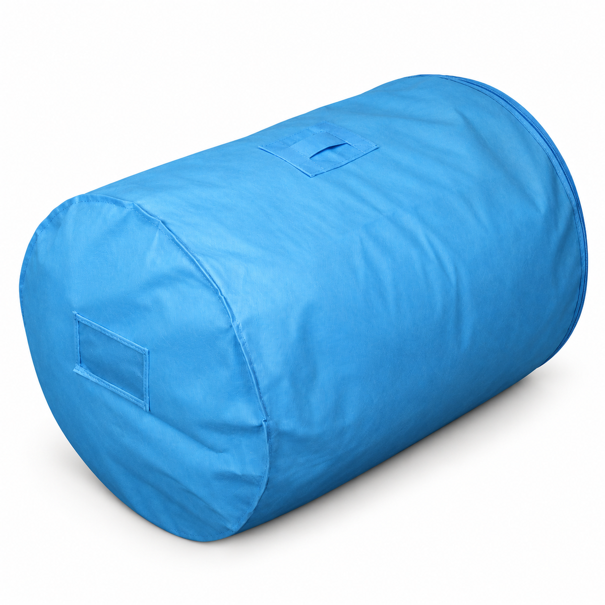 Small blue non-woven duvet service bag — product illustration