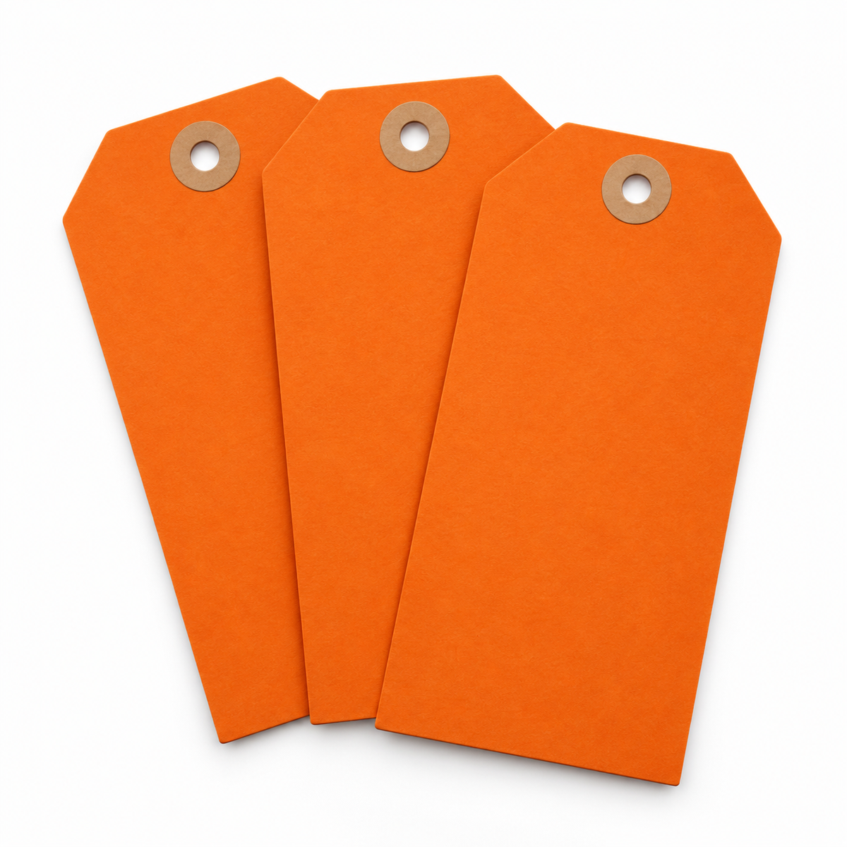 orange washered hamper tags — product illustration