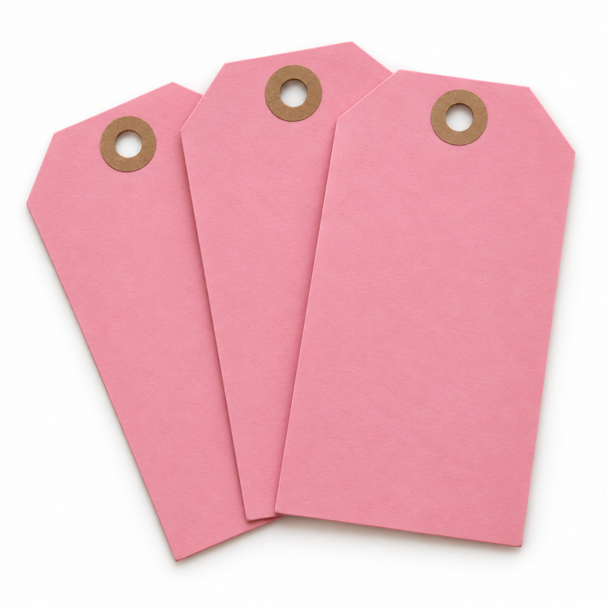 pink washered hamper tags — product illustration