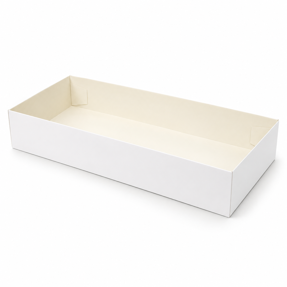 White laundry-box base, 4-inch depth — product illustration