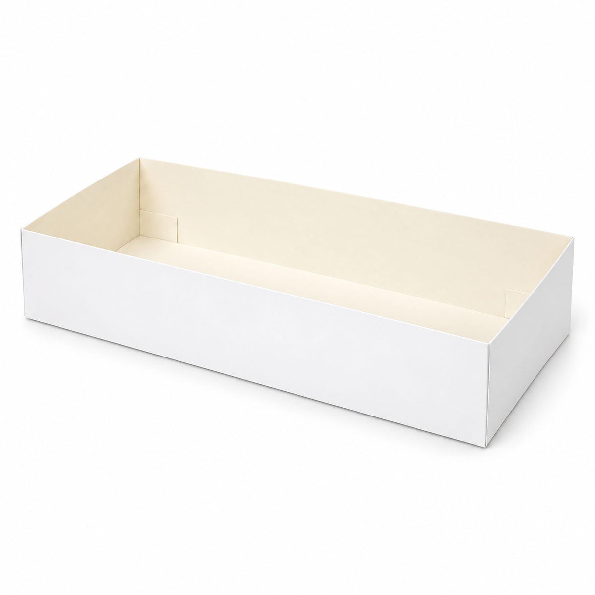 White laundry-box base, 6-inch depth — product illustration