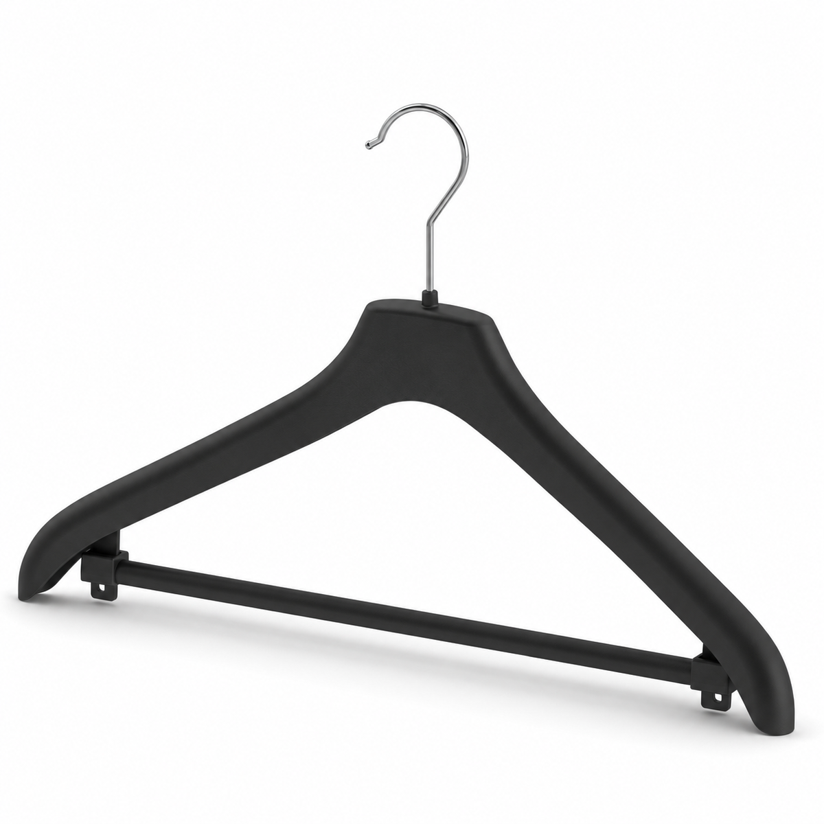 NF44 black plastic suit hanger with trouser bar — product illustration