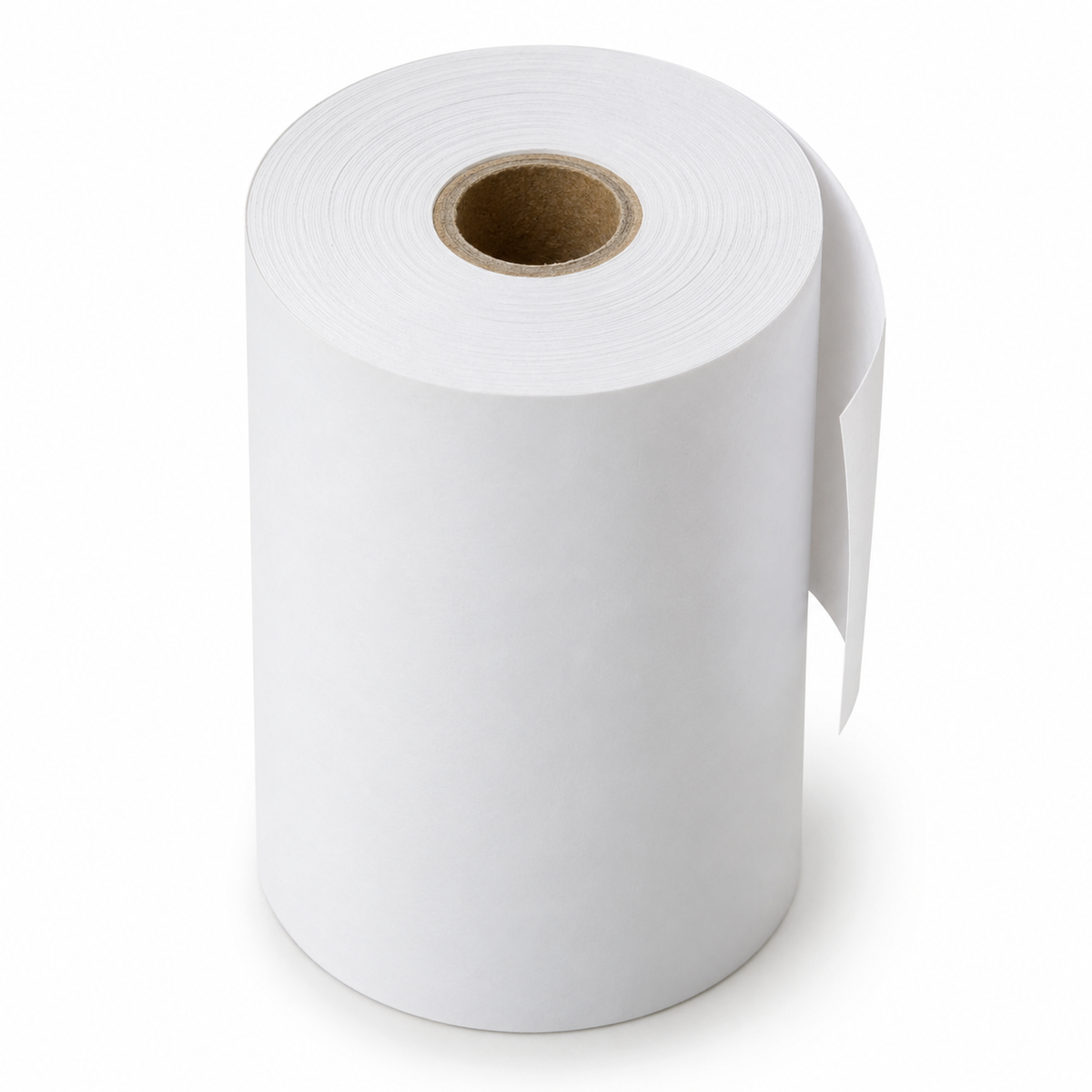 White thermal receipt-paper roll 57mm x 40mm — product illustration