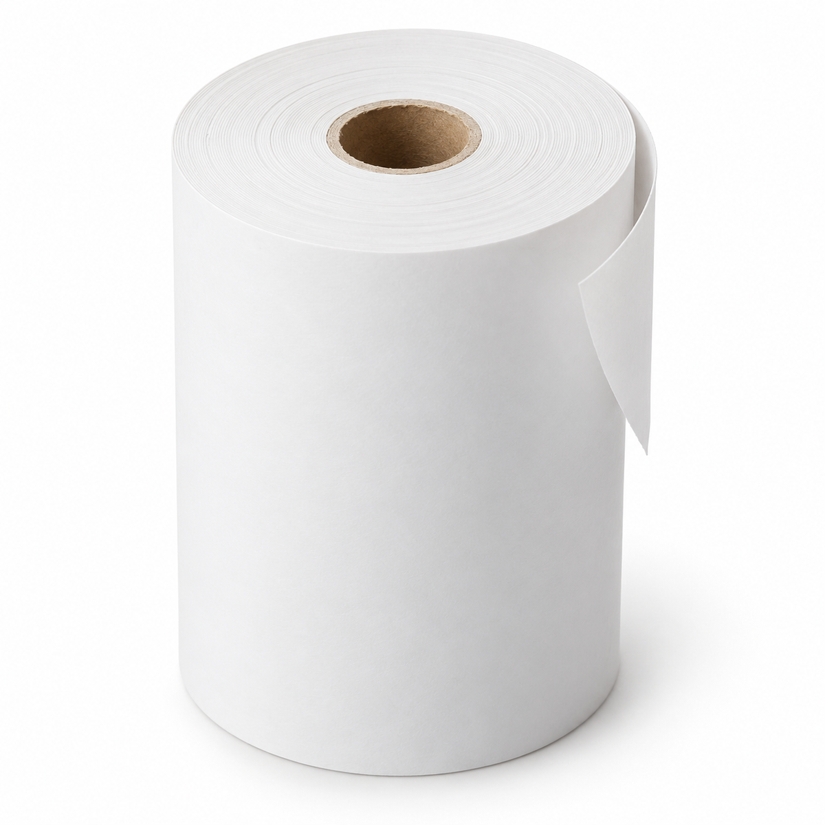 White thermal receipt-paper roll 57mm x 45mm — product illustration