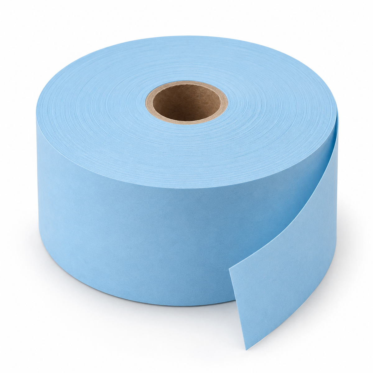 Blue 44mm till-paper roll — product illustration