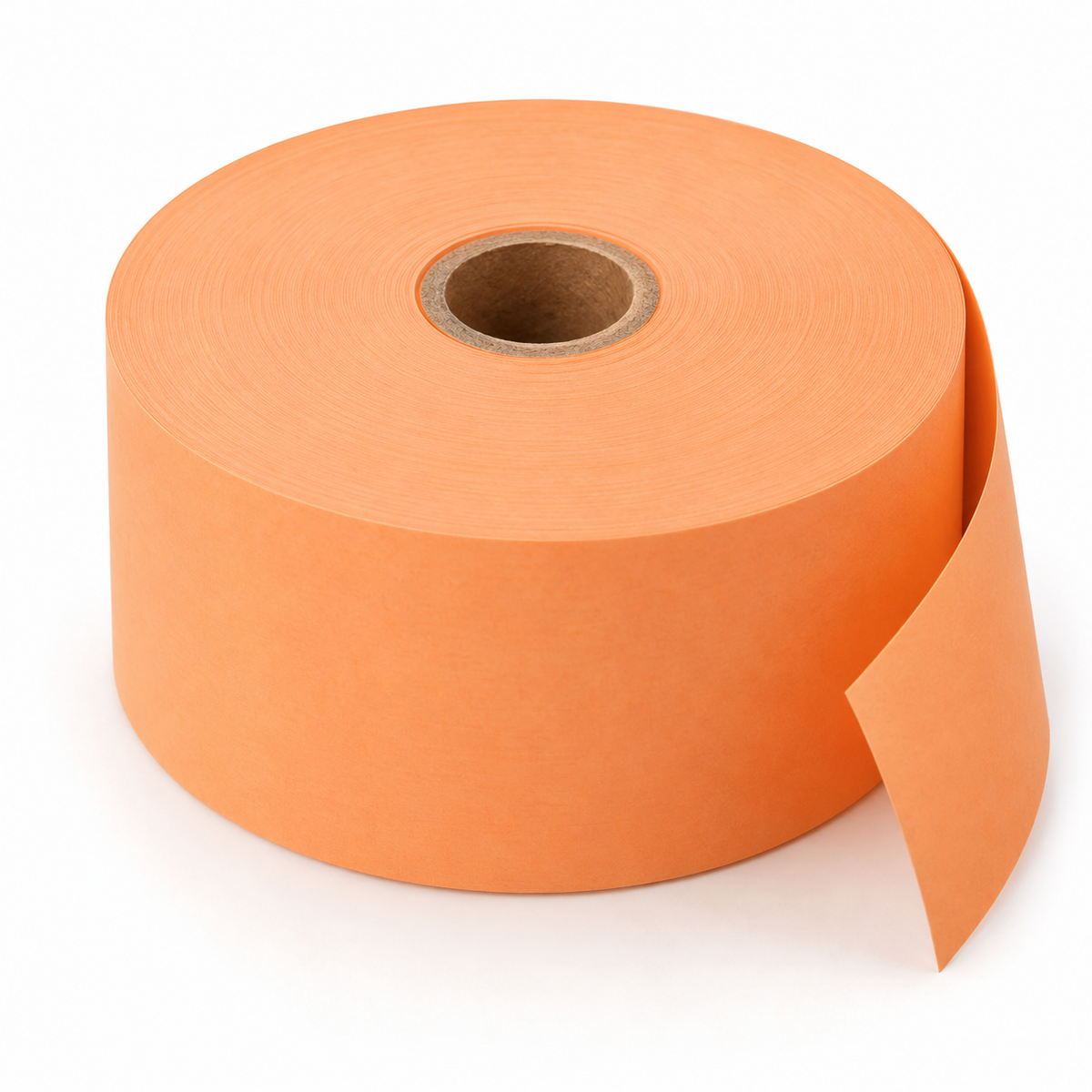 Orange 44mm till-paper roll — product illustration