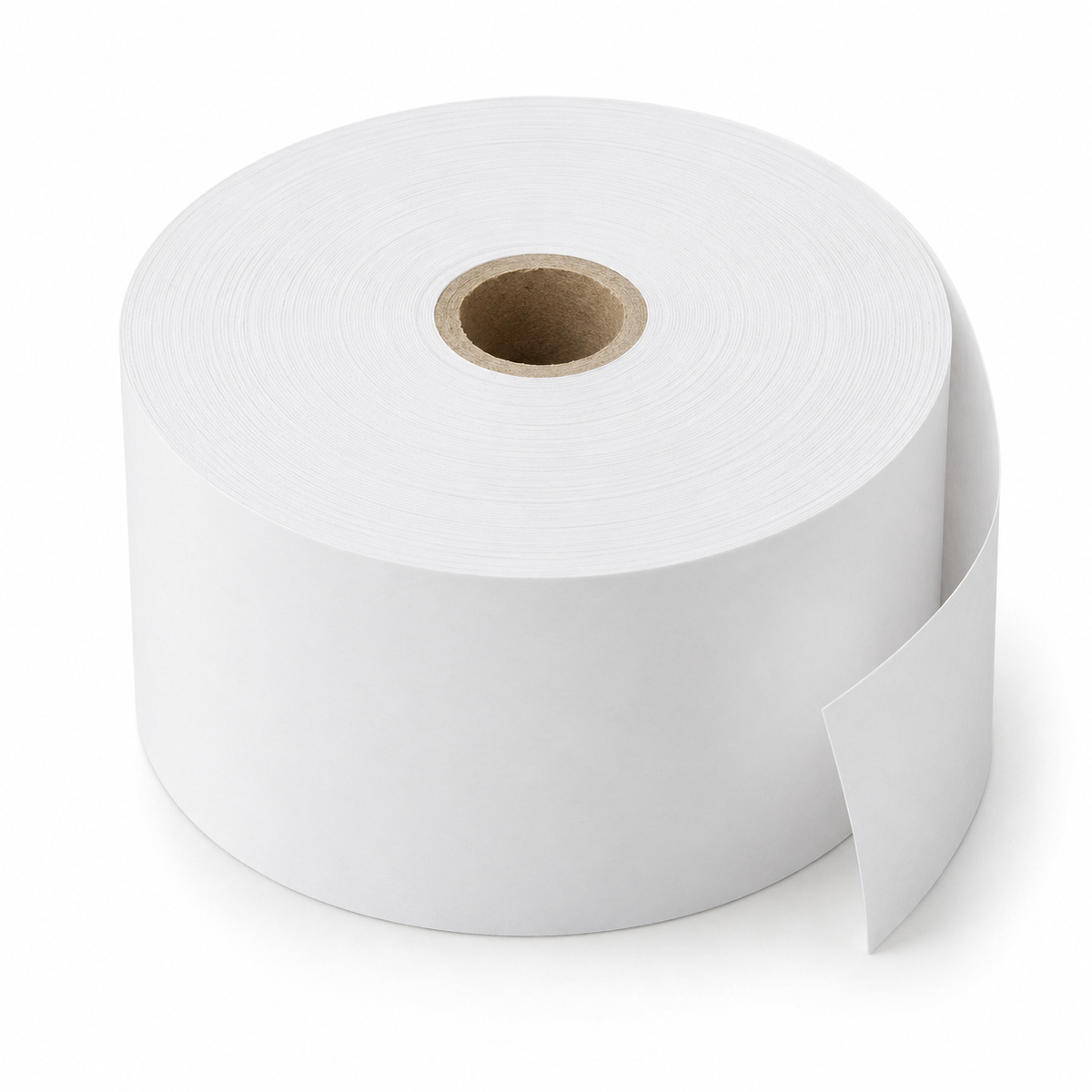 White 44mm till-paper roll — product illustration