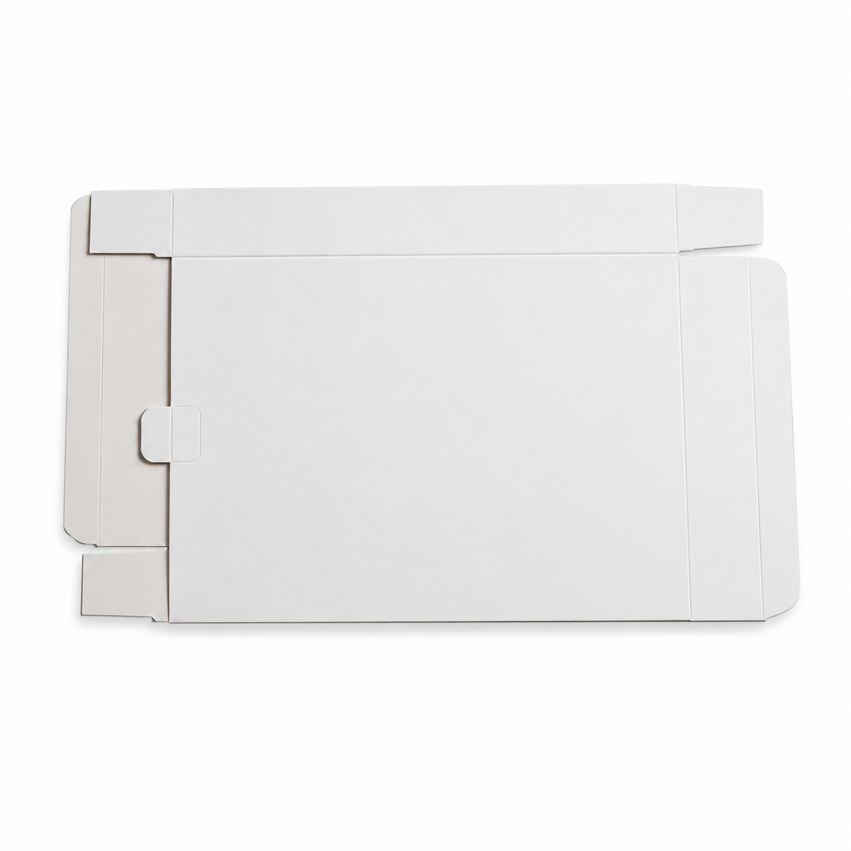 White flat-pack shirt box, 2-inch depth — product illustration