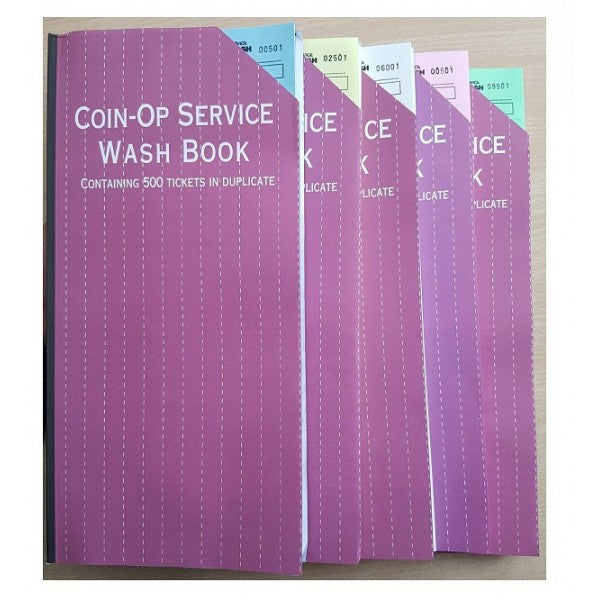 Laundry Ticket (Service Wash) Books 500 Duplicate Tickets -  All Colour