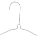 Notched White Wire Metal Coat Hanger 13G
